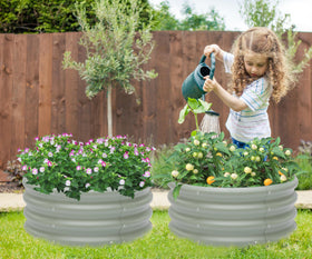 Besebay 2-pack outdoor planter boxes ideal for patios and gardens