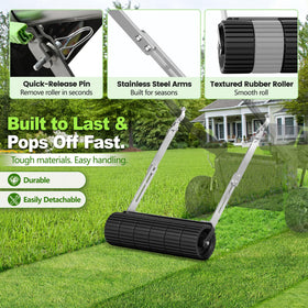 No sand fill required; solid-core roller delivers steady downward pressure.