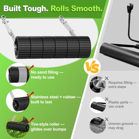 Precision bearings ensure smooth rolling for clean stripes.