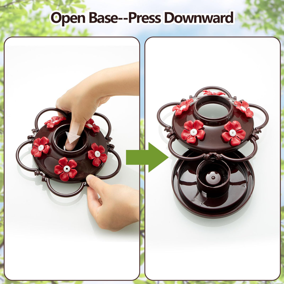 Beserie foldable perches provide comfortable resting spots during feeding.