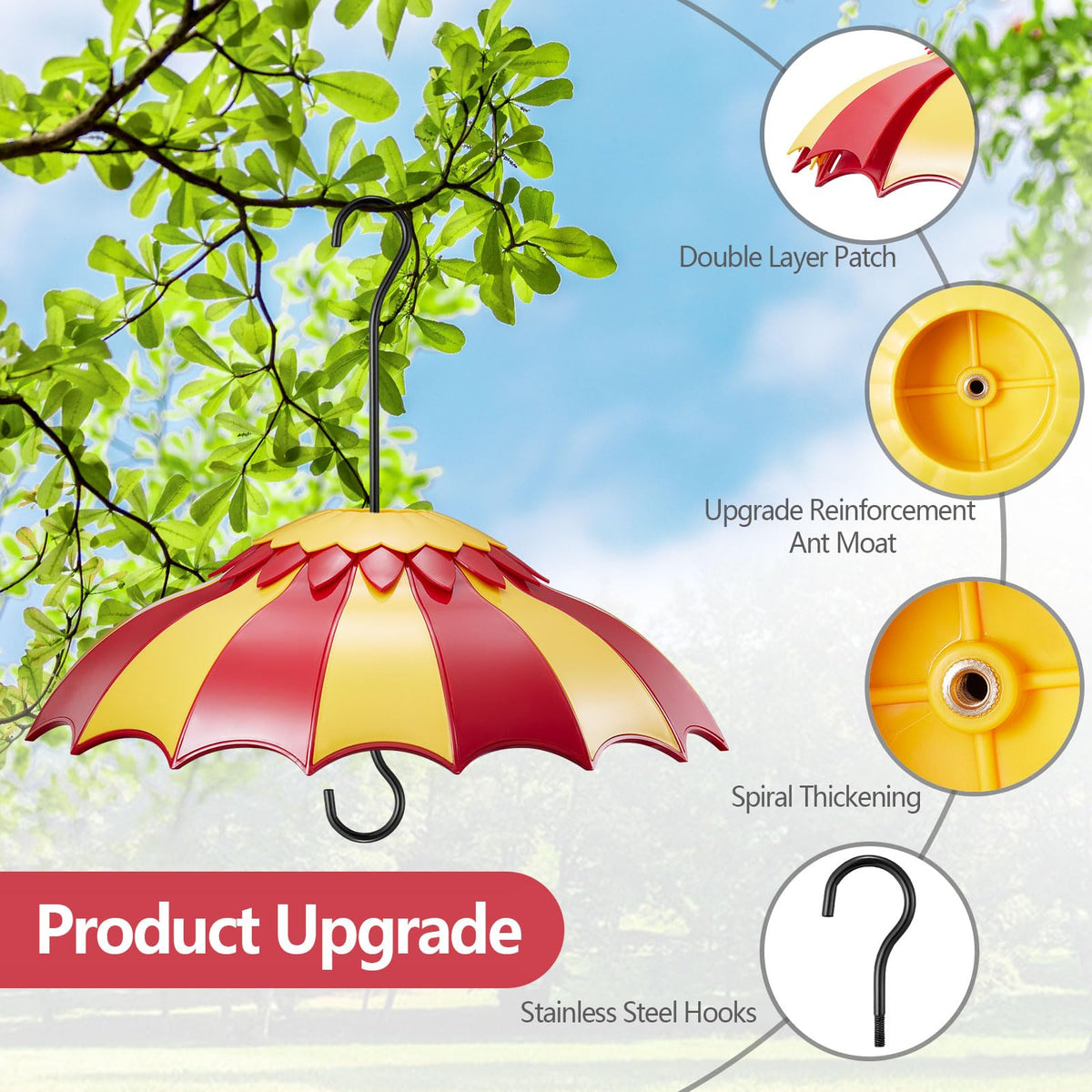 Beserie three-layer plastic structure with stainless steel hooks for durability