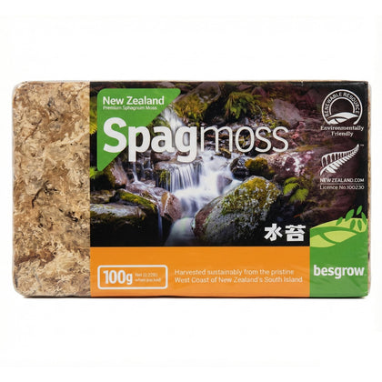 Besgrow premium NZ sphagnum moss pack, rich moisture retention for orchids