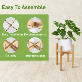 BESHOF bamboo plant stand floor pads prevent slipping on floors