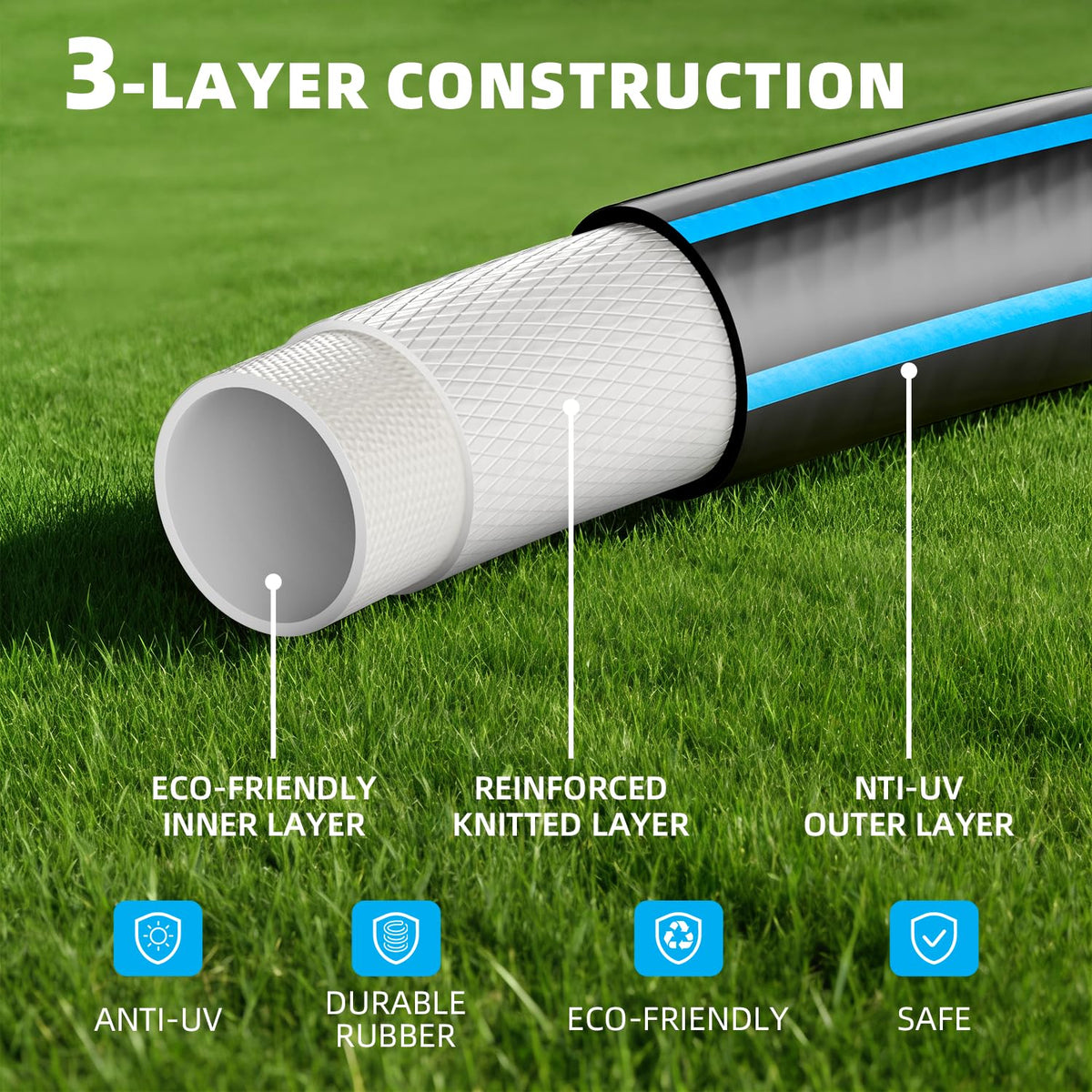 Besiter 10-pattern spray nozzle for versatile watering and rinsing tasks