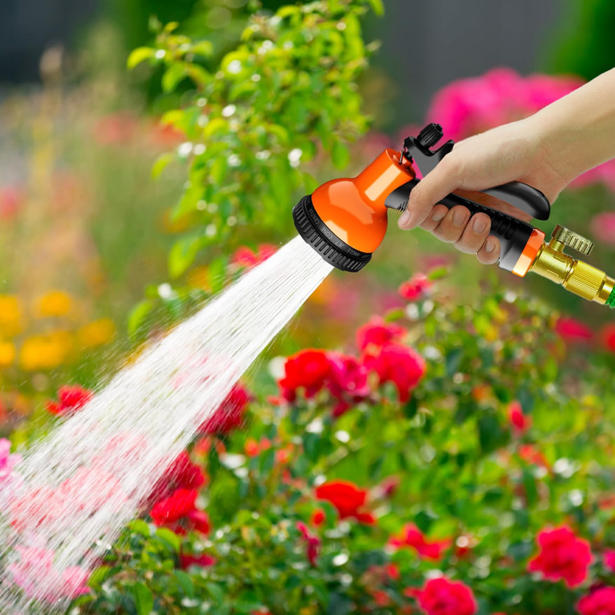 Besiter nozzle in bright orange enhances visibility and handling