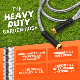 Besiter compact storage hose coiled neatly for easy off-season storage.