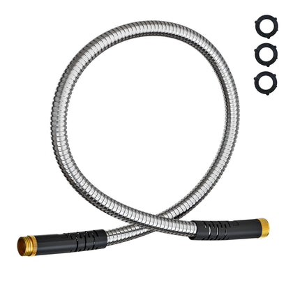 Besiter short metal garden hose with 3ft connector enables easy reel setup and smooth water flow.