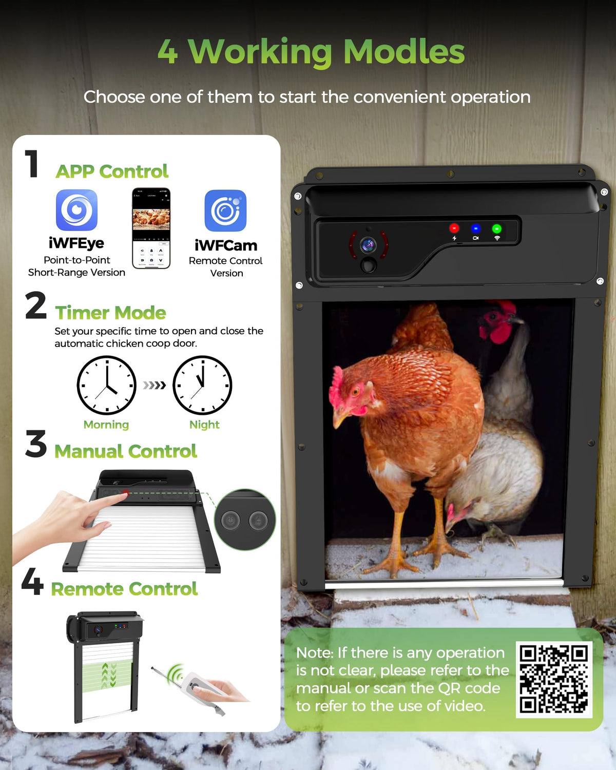 Besly night vision camera with 1080p clarity for coop monitoring