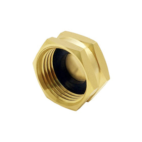 BesNPT brass 3/4 GHT end cap showing female thread compatibility.