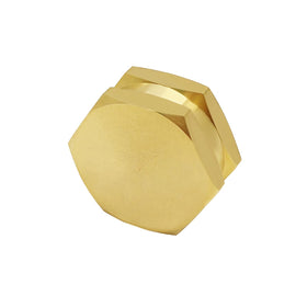BesNPT brass end cap with washer for a tight, leak-resistant seal.