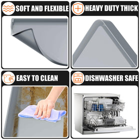 BESSIO easy-clean mat cleans quickly by hand or in dishwasher