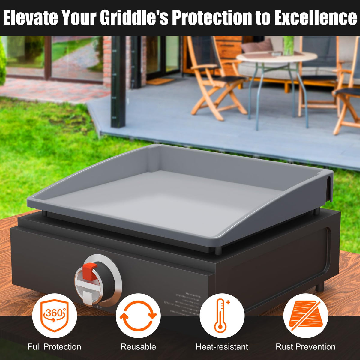 BESSIO food-grade silicone mat withstands heat up to 500°F during cooking