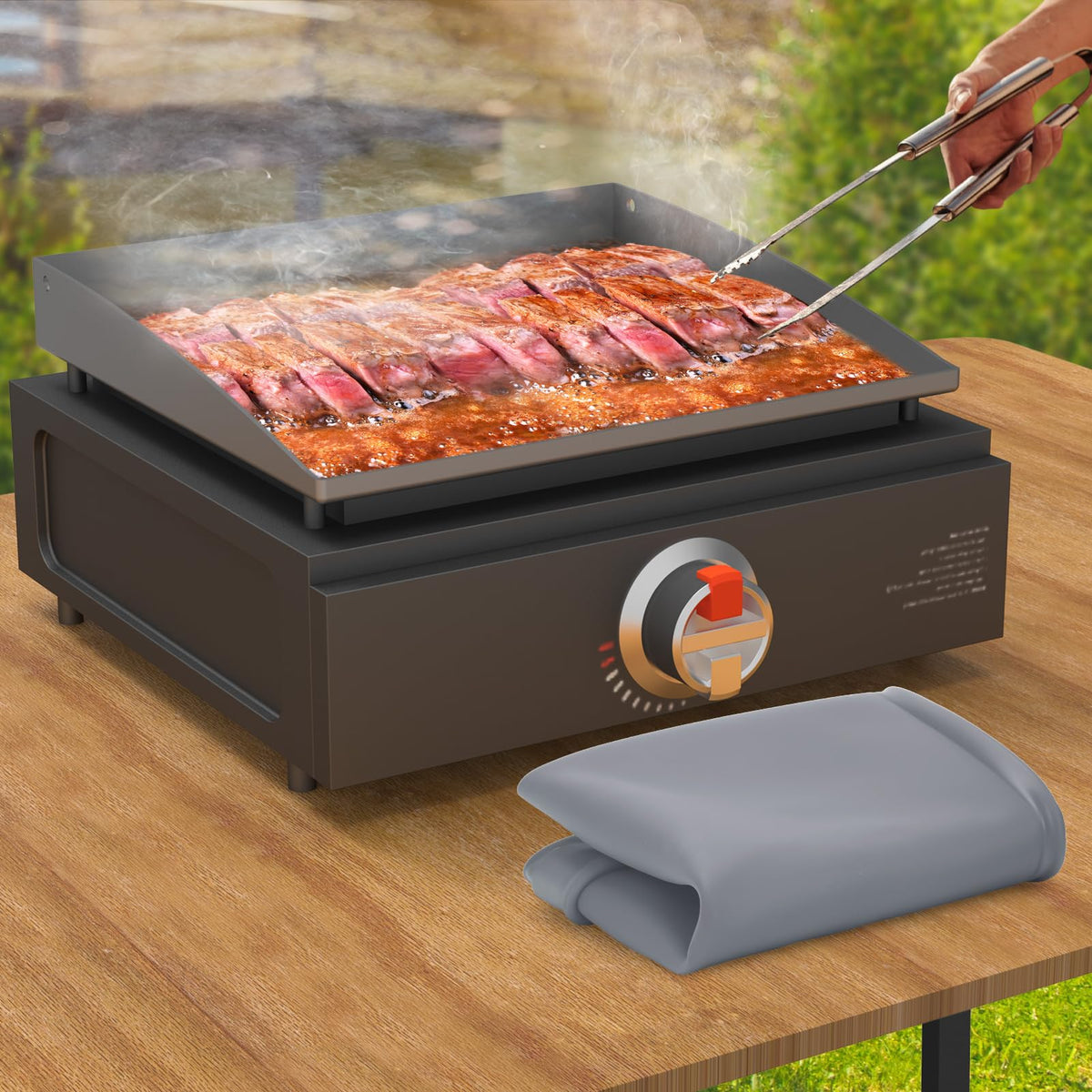 BESSIO 17-inch fit griddle mat for Blackstone ensures no trimming required