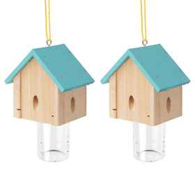 Best Bee Trap carpenter bee trap outside in blue cabin style 2-pack protects wooden surfaces