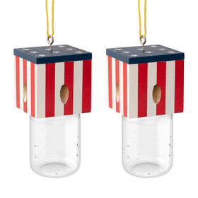 Best Bee Trap cube flag style outdoor trap protects wood by capturing carpenter bees.