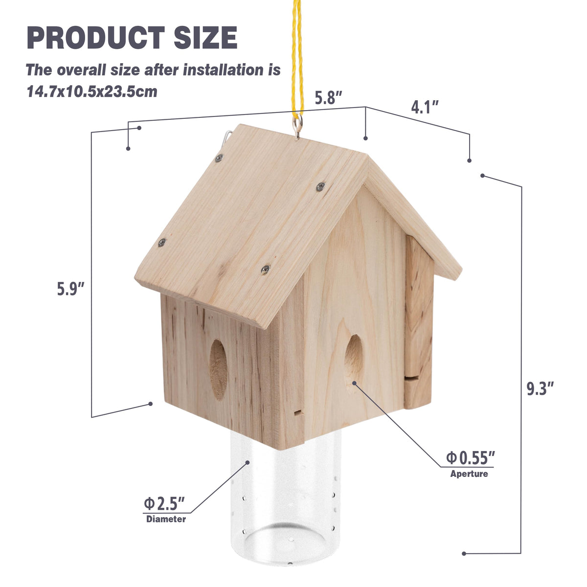 Best Bee Trap hanging setup on eaves for deck protection