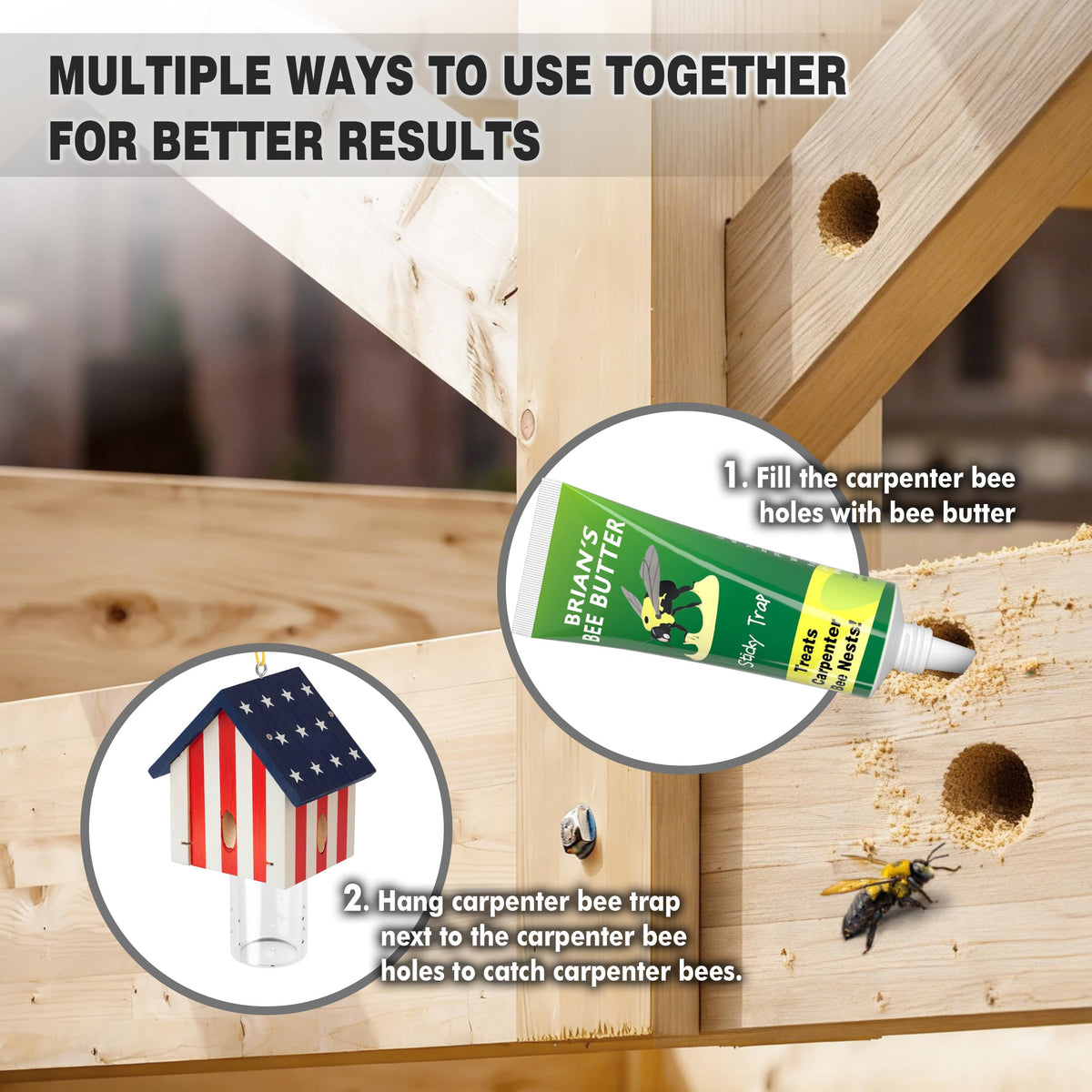 Best Bee Trap hangs five to seven feet above ground.