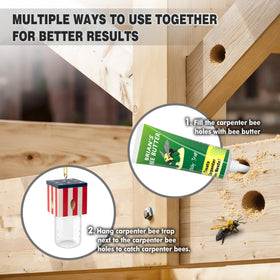 Best Bee Trap pheromone attractant increases chances of carpenter bee entry.