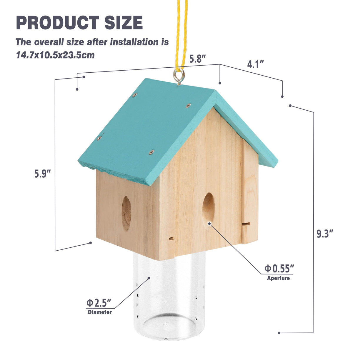 Ideal for sunlit spots 77–86 F when carpenter bees are most active