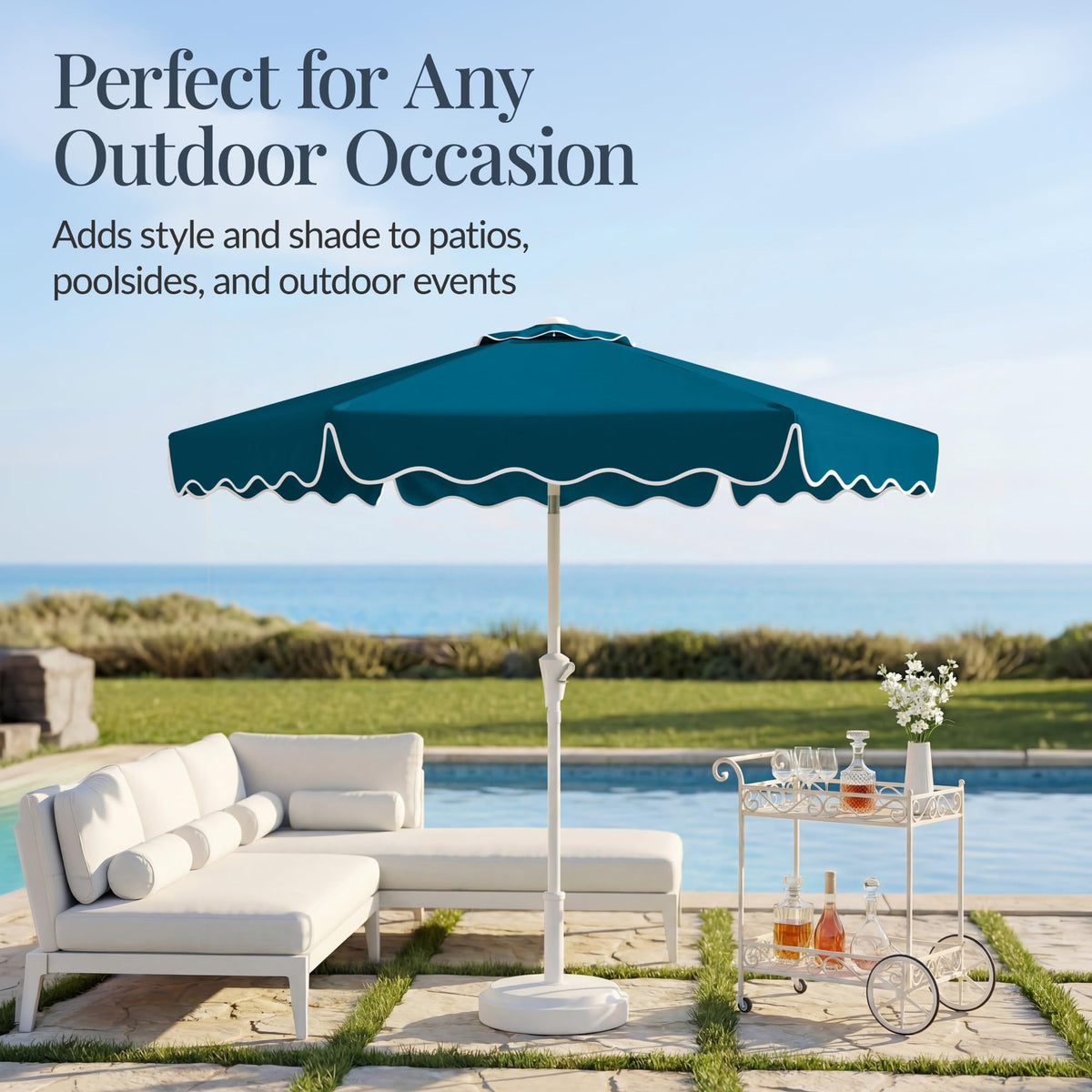 Best Choice Products heavy-duty steel pole and reinforced aluminum ribs