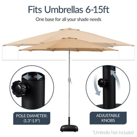Best Choice base universal-fit supports 6 to 15 ft umbrellas