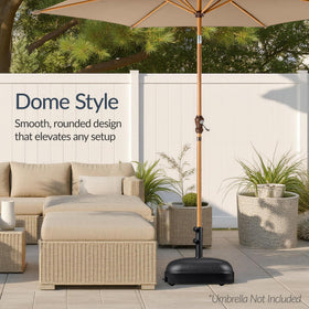 Best Choice umbrella base withstands outdoor weather for year-round use