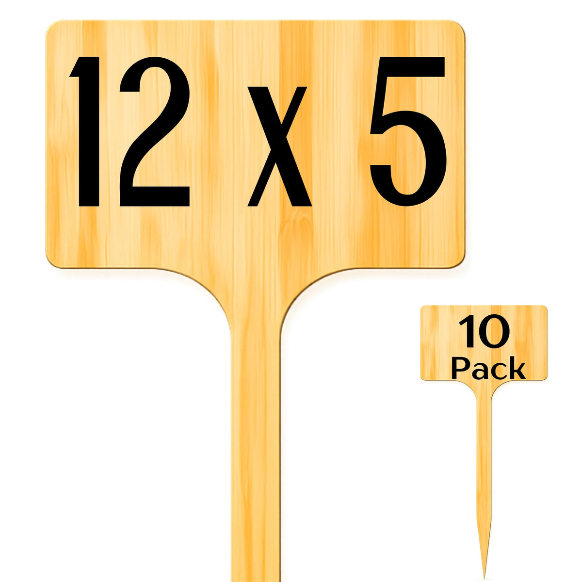 Best Pick Products 12-inch bamboo marker set beside herbs for clear labeling