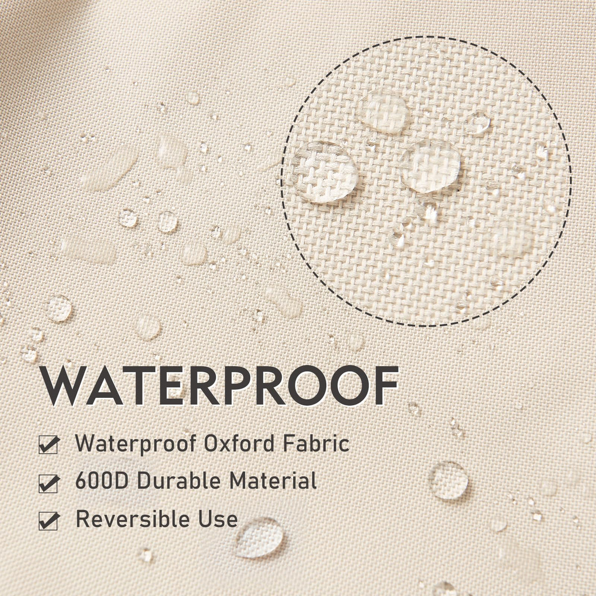 Bestalent buckle straps windproof feature secures cover during gusty weather.