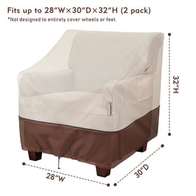 Bestalent beige chair cover with buckle straps for strong wind resistance on a deck chair.