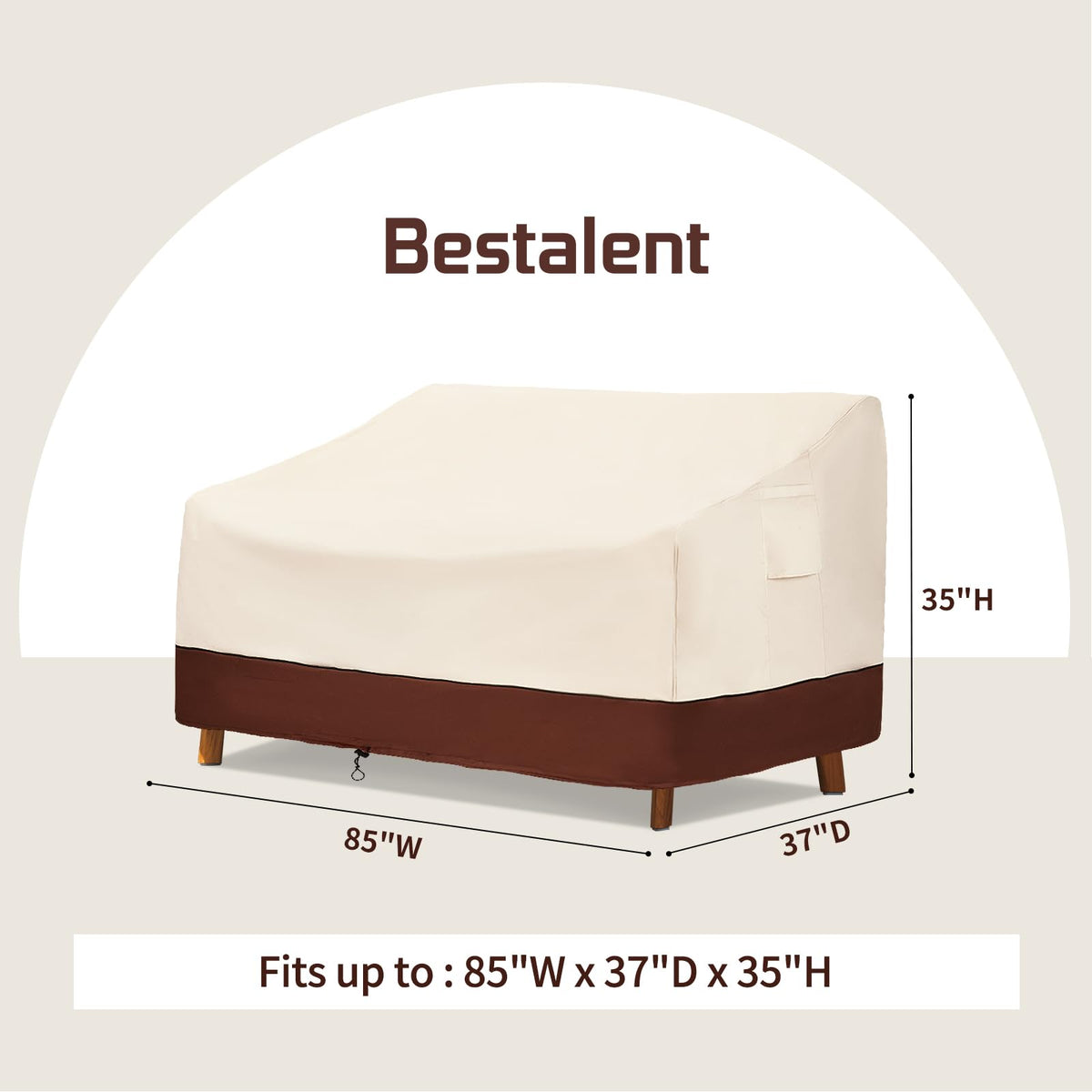 Bestalent outdoor furniture cover waterproof protects cushions from moisture and dust.