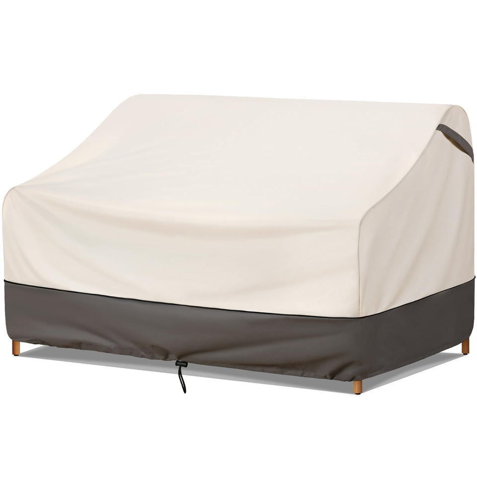 Bestalent waterproof sofa cover on beige 3-seater, protects from rain and dust