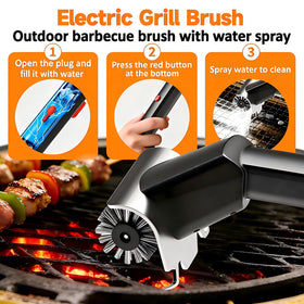 Bestbuy8 304 stainless steel head resists heat during post-grill cleaning