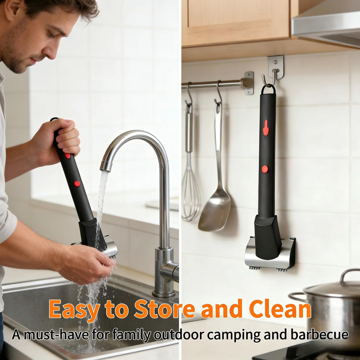 Bestbuy8 universal-fit grill brush works with gas, charcoal, and electric grills