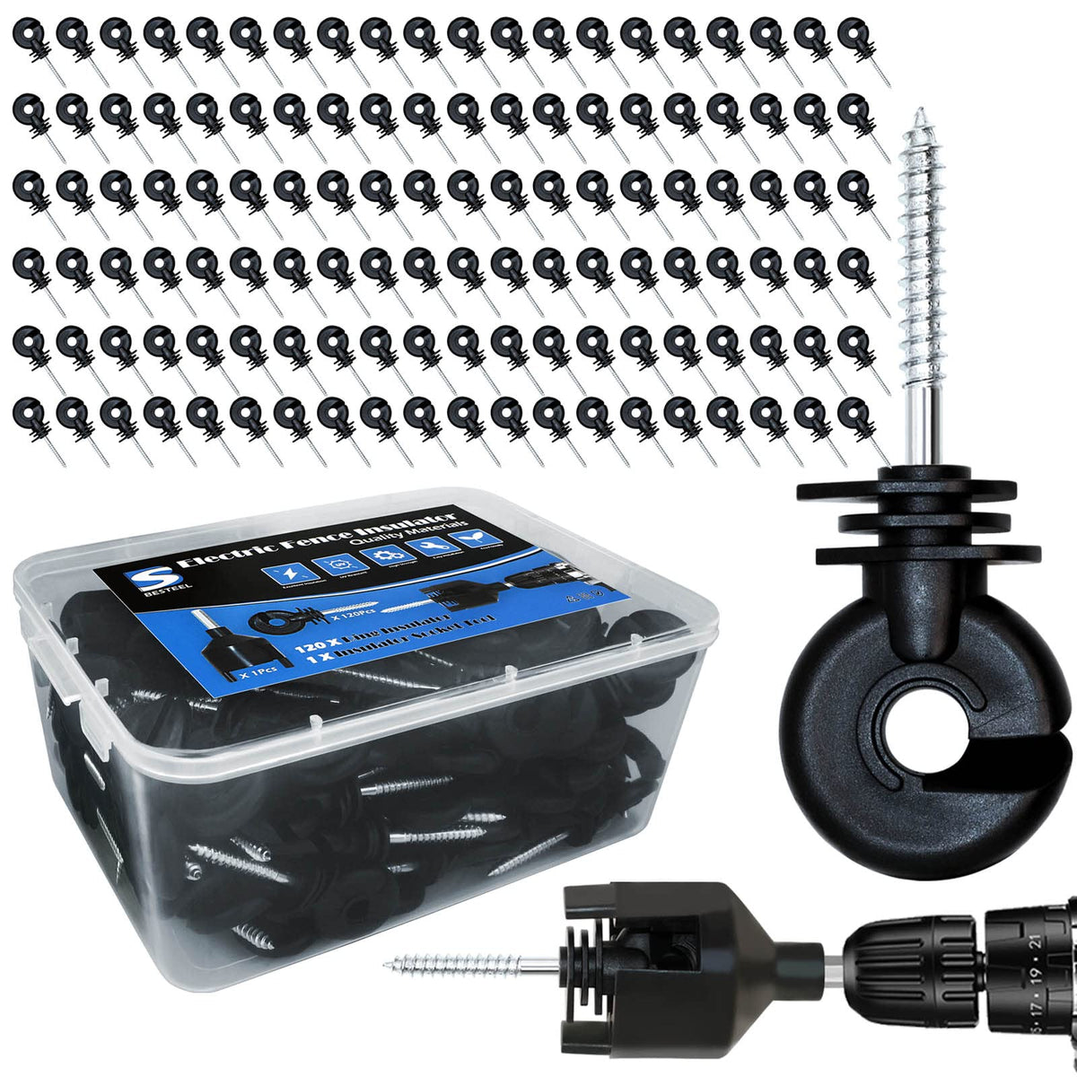 BESTEEL electric fence insulator ring head for secure, lasting connections.