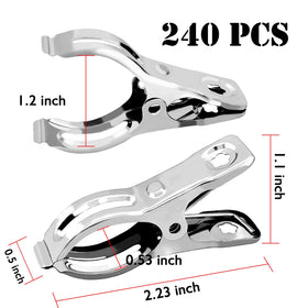 BESTEEL heavy-duty greenhouse clip with spring action gripping thick materials firmly.