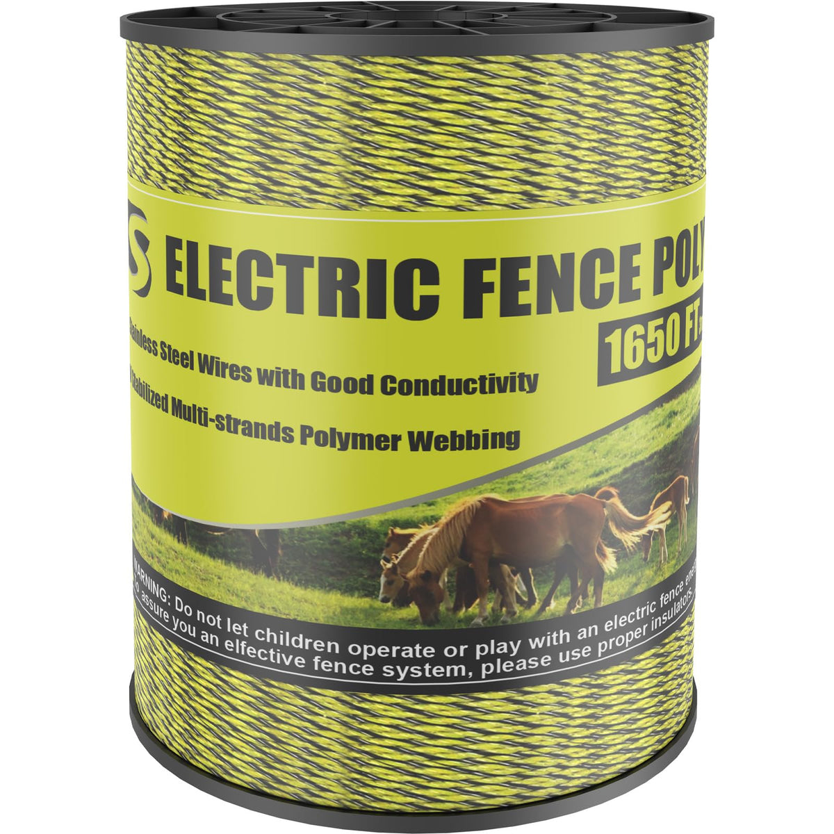 BESTEEL poly wire 1650 ft roll for reliable portable fencing setups.