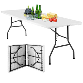 BestOffice 8FT folding picnic table for easy transport at events.
