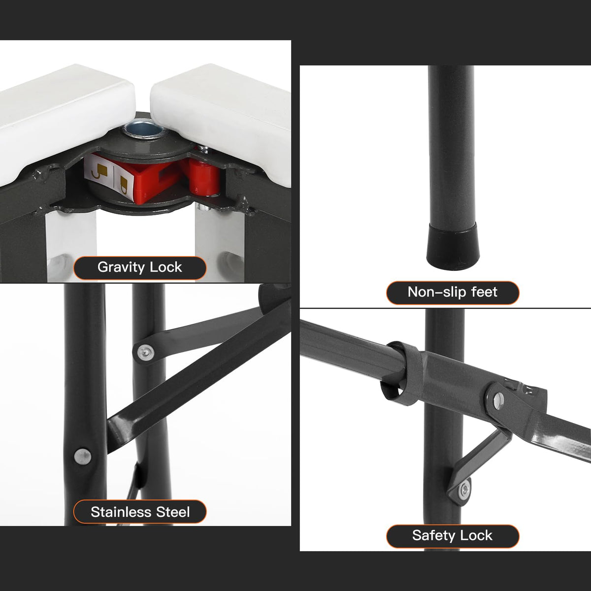BestOffice picnic table carrying handle for simple portage.