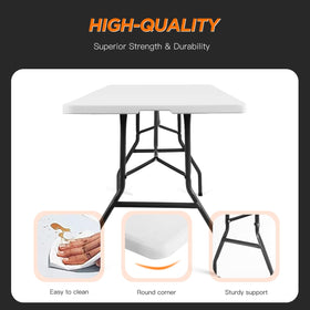 BestOffice picnic table with non-slip feet to prevent sliding.