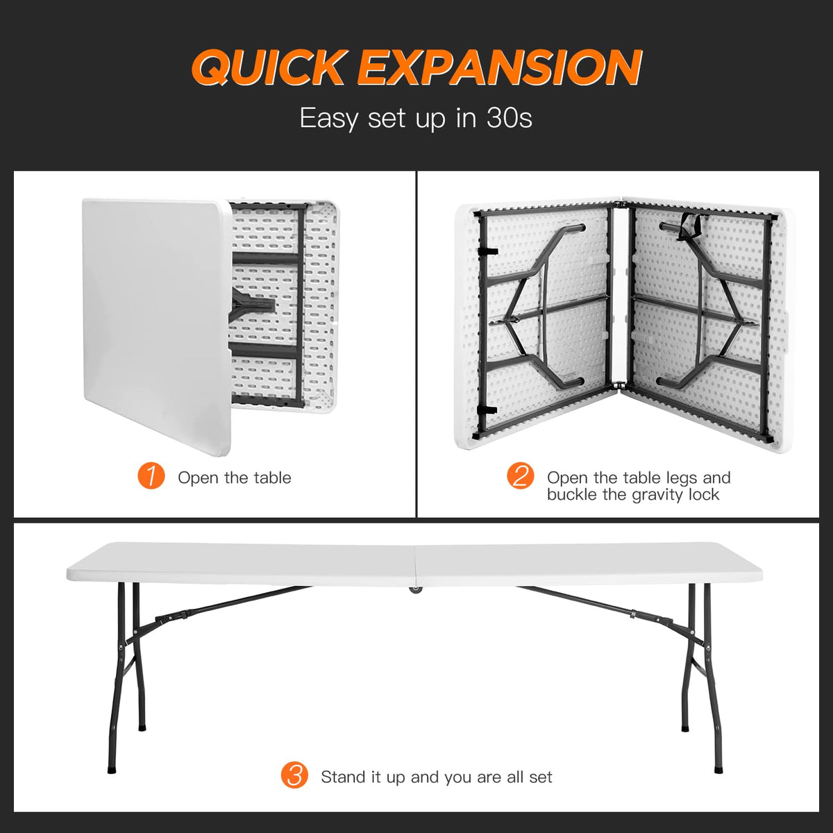 BestOffice picnic table with powder-coated legs ensuring sturdy support.