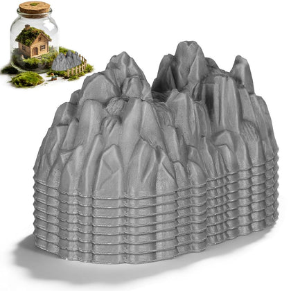 BESTonZON diorama rocks with gray mountain texture for fairy gardens and train layouts