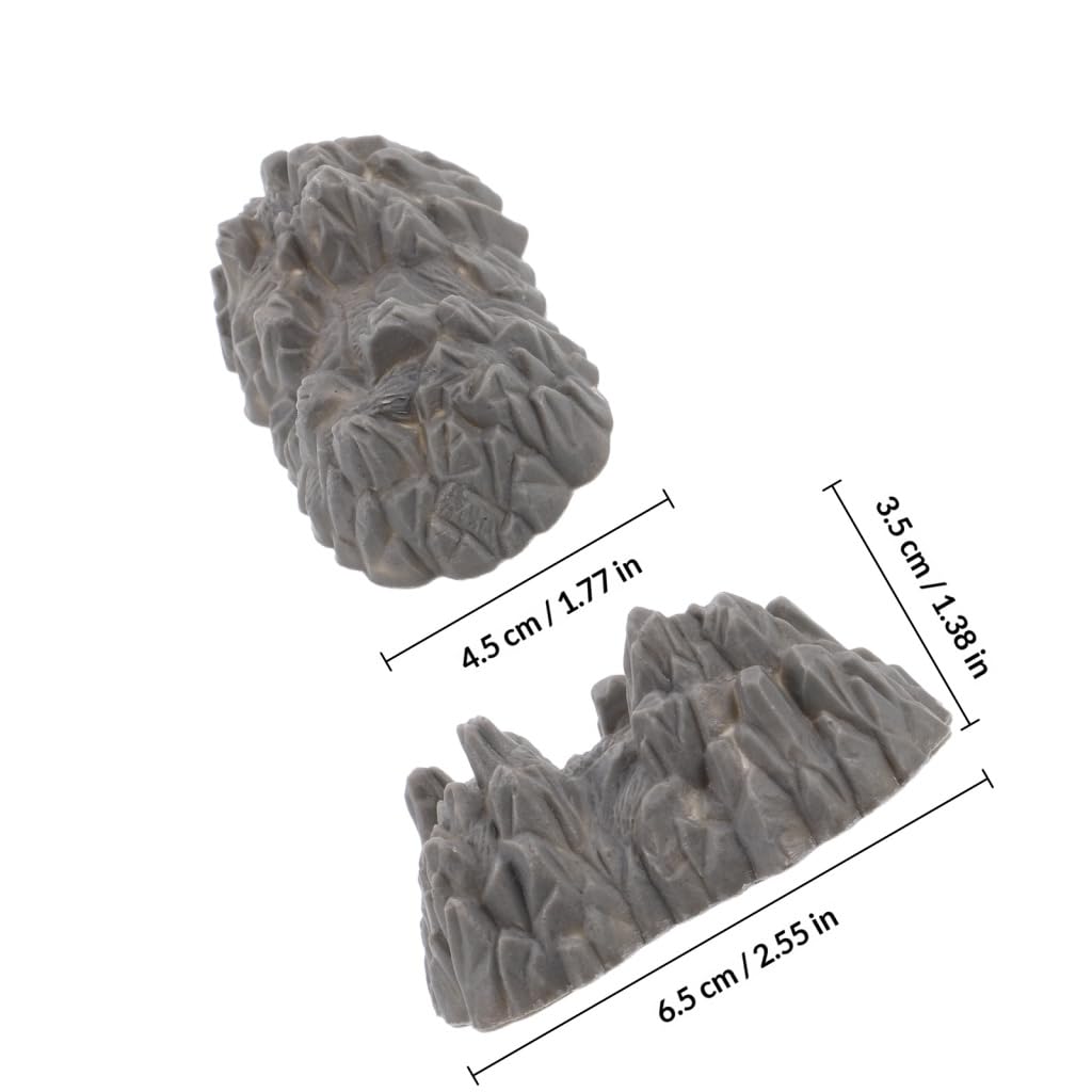 BESTonZON hollow rocks lightweight for quick arrangement in mini scenes