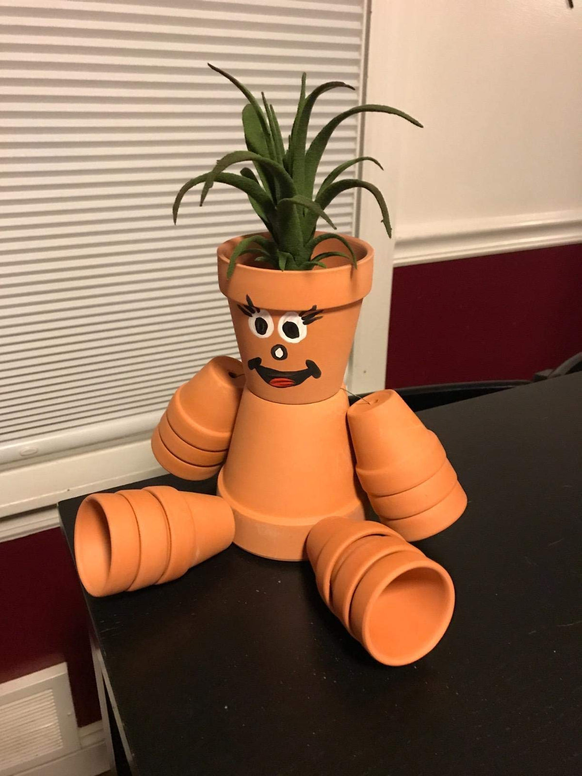 BestTOYHOME craft-ready terracotta pots for painting and decoupage