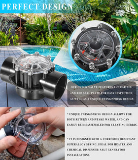 Rugged construction protects against freezing damage in outdoor pool installations.
