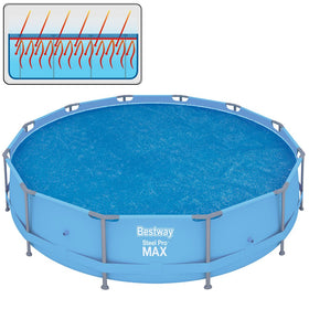 Bestway FlowClear 12ft cover fits Steel Pro pools securely.