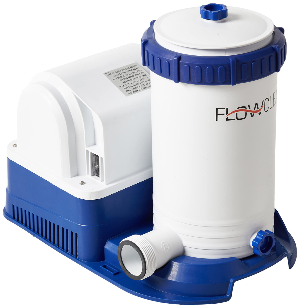 Bestway Flowclear 2500-gallon pump front view for quick setup.
