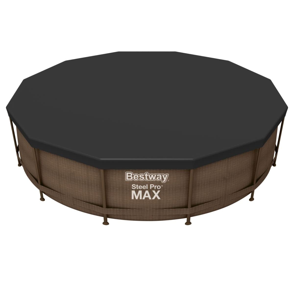 Bestway Flowclear round 12ft pool cover protects water from debris