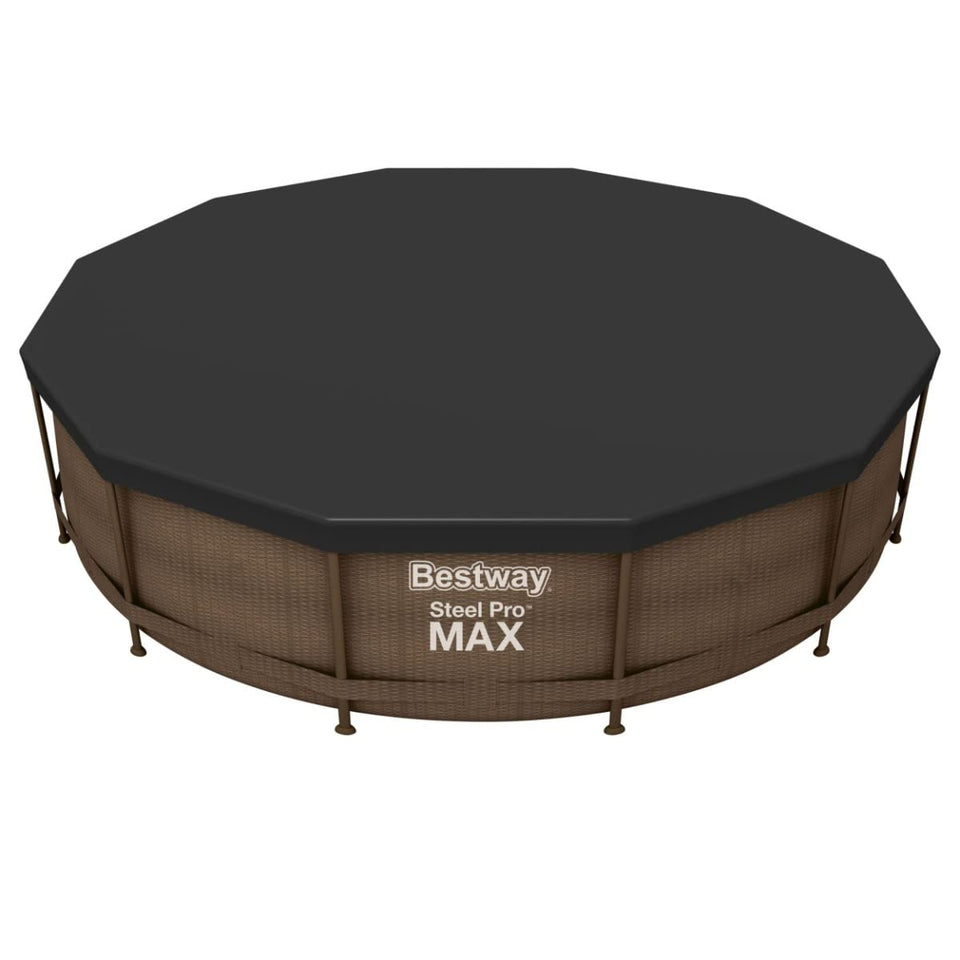 Bestway Flowclear round 12ft pool cover protects water from debris