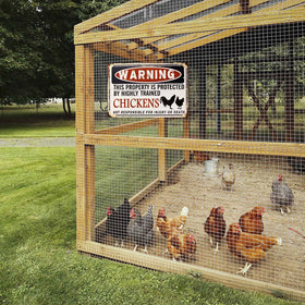 Bestylez decorative chicken sign withstands outdoor weather for years