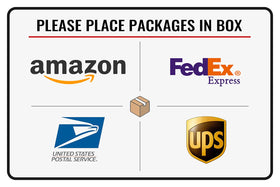 Bestylez delivery sign for outdoor use, hanging display for package placement.